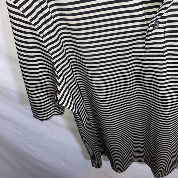 Monterey Club Golf Polo Shirt Men’s Size XL Black Striped Short Sleeve Button - Picture 6 of 12